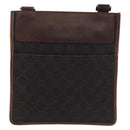 GUCCI GG Canvas Shoulder Bag Dark Brown Silver 27639 Auth 178318A-3