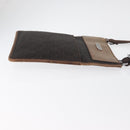 GUCCI GG Canvas Shoulder Bag Dark Brown Silver 27639 Auth 178318A-4