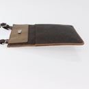 GUCCI GG Canvas Shoulder Bag Dark Brown Silver 27639 Auth 178318A-5