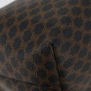 CELINE Macadam Canvas Hand Bag PVC Leather Black Gold Auth 178319A-12