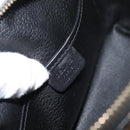 CELINE Macadam Canvas Hand Bag PVC Leather Black Gold Auth 178319A-17