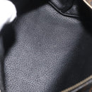 CELINE Macadam Canvas Hand Bag PVC Leather Black Gold Auth 178319A-18