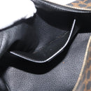 CELINE Macadam Canvas Hand Bag PVC Leather Black Gold Auth 178319A-21