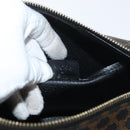 CELINE Macadam Canvas Hand Bag PVC Leather Black Gold Auth 178319A-22