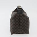 CELINE Macadam Canvas Hand Bag PVC Leather Black Gold Auth 178319A-5