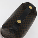 CELINE Macadam Canvas Hand Bag PVC Leather Black Gold Auth 178319A-6