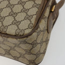 GUCCI GG Supreme Web Sherry Line Bag PVC Beige Gold 93 02 049 Auth 178321-14