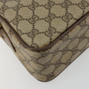 GUCCI GG Supreme Web Sherry Line Bag PVC Beige Gold 93 02 049 Auth 178321-17