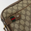 GUCCI GG Supreme Web Sherry Line Bag PVC Beige Gold 93 02 049 Auth 178321-18