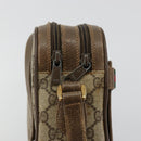 GUCCI GG Supreme Web Sherry Line Bag PVC Beige Gold 93 02 049 Auth 178321-9