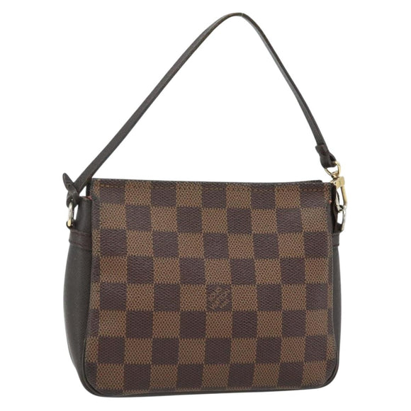LOUIS VUITTON Damier Ebene Trousse Makeup Pouch N51982 LV Auth 178322A
