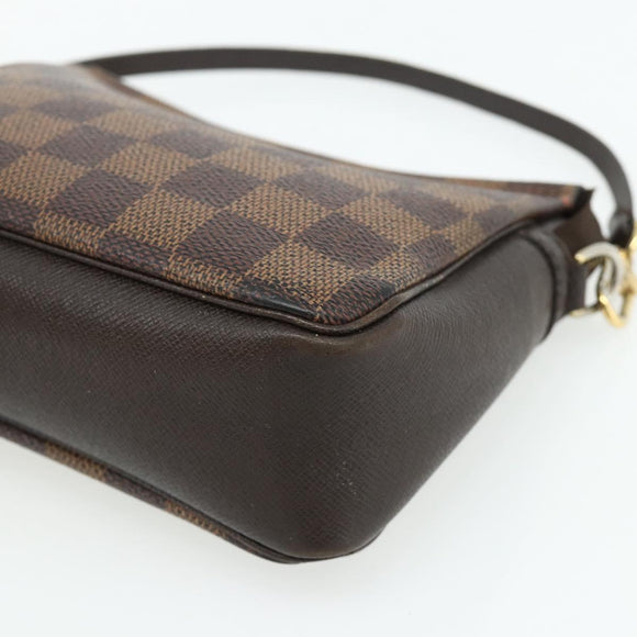 LOUIS VUITTON Damier Ebene Trousse Makeup Pouch N51982 LV Auth 178322A