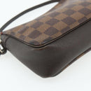 LOUIS VUITTON Damier Ebene Trousse Makeup Pouch N51982 LV Auth 178322A-14