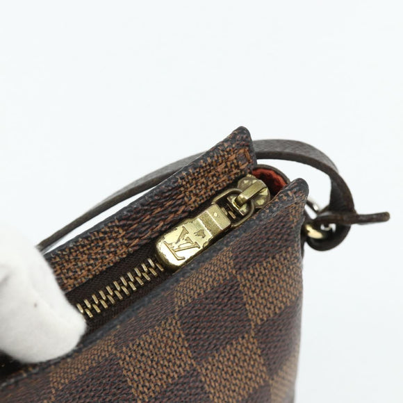 LOUIS VUITTON Damier Ebene Trousse Makeup Pouch N51982 LV Auth 178322A