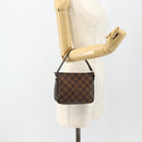 LOUIS VUITTON Damier Ebene Trousse Makeup Pouch N51982 LV Auth 178322A-20