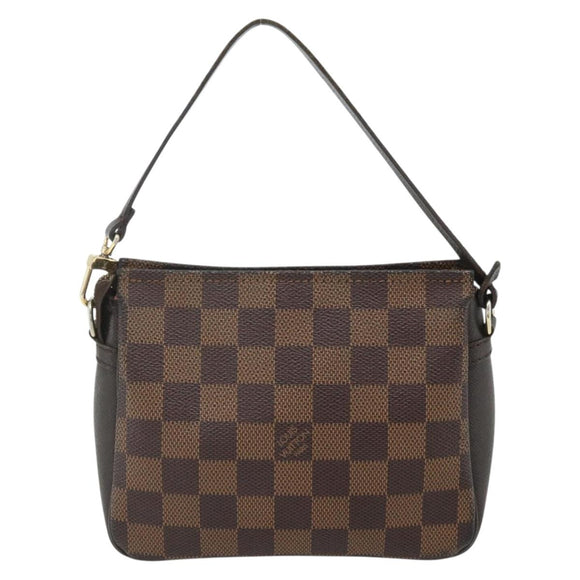 LOUIS VUITTON Damier Ebene Trousse Makeup Pouch N51982 LV Auth 178322A
