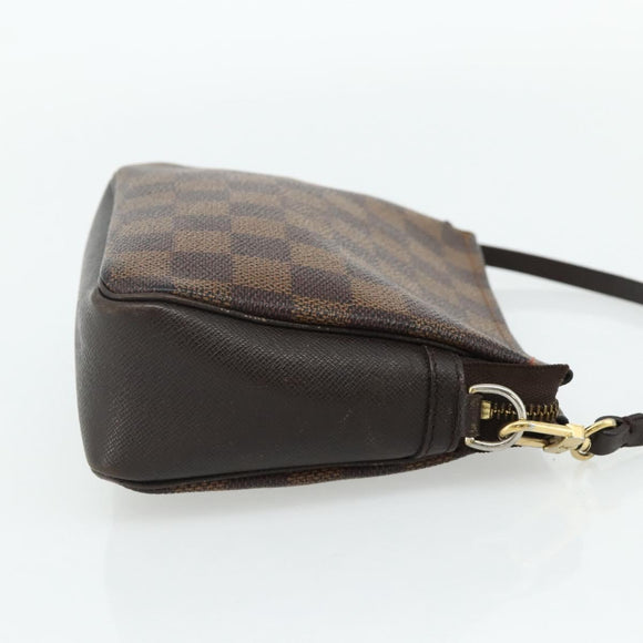 LOUIS VUITTON Damier Ebene Trousse Makeup Pouch N51982 LV Auth 178322A