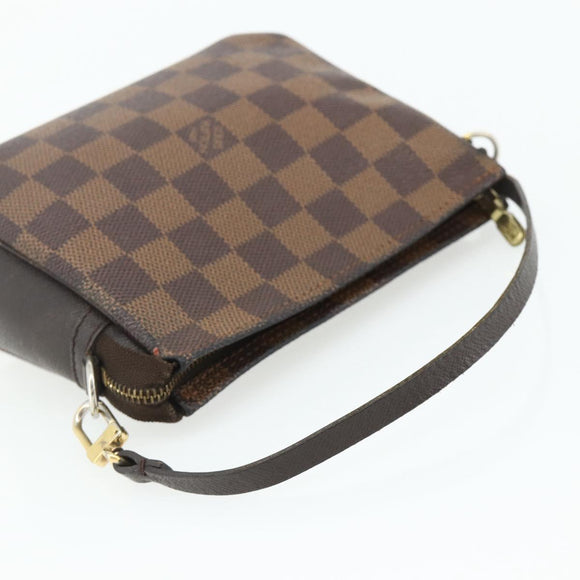 LOUIS VUITTON Damier Ebene Trousse Makeup Pouch N51982 LV Auth 178322A