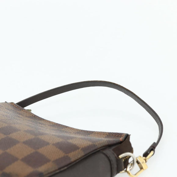 LOUIS VUITTON Damier Ebene Trousse Makeup Pouch N51982 LV Auth 178322A