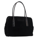 PRADA Hand Bag Velor Black Auth 178324-1