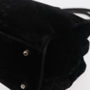 PRADA Hand Bag Velor Black Auth 178324-11