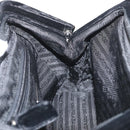 PRADA Hand Bag Velor Black Auth 178324-17
