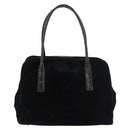 PRADA Hand Bag Velor Black Auth 178324-2