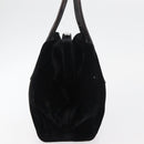 PRADA Hand Bag Velor Black Auth 178324-5