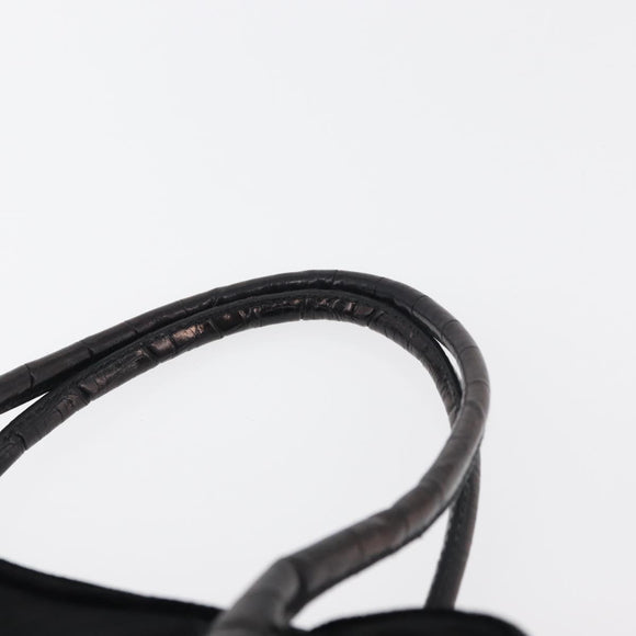 PRADA Hand Bag Velor Black Auth 178324