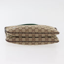 GUCCI GG Canvas Web Sherry Line Shoulder Bag Beige Silver 145812 Auth 178330A-9