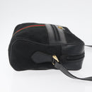 GUCCI GG Canvas Web Sherry Line Shoulder Bag Black Gold 001 4071 5 Auth 178333A-4
