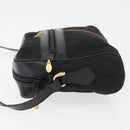 GUCCI GG Canvas Web Sherry Line Shoulder Bag Black Gold 001 4071 5 Auth 178333A-5