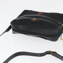 GUCCI GG Canvas Web Sherry Line Shoulder Bag Black Gold 001 4071 5 Auth 178333A-6