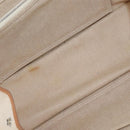HERMES Cava Elan Shoulder Bag Canvas Leather Beige Brown Silver Auth 178335-11