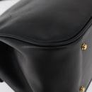 GIVENCHY Hand Bag Leather Black Gold Auth 178337A-12