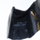 GIVENCHY Hand Bag Leather Black Gold Auth 178337A-19