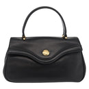 GIVENCHY Hand Bag Leather Black Gold Auth 178337A-2