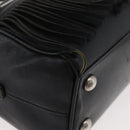 SAINT LAURENT Baby Duffel Hand Bag Leather 2way Black Silver Auth 178338-12