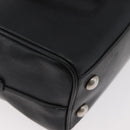 SAINT LAURENT Baby Duffel Hand Bag Leather 2way Black Silver Auth 178338-14
