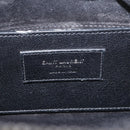 SAINT LAURENT Baby Duffel Hand Bag Leather 2way Black Silver Auth 178338-18