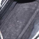 SAINT LAURENT Baby Duffel Hand Bag Leather 2way Black Silver Auth 178338-19