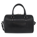 SAINT LAURENT Baby Duffel Hand Bag Leather 2way Black Silver Auth 178338-3