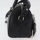 SAINT LAURENT Baby Duffel Hand Bag Leather 2way Black Silver Auth 178338-5