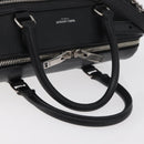 SAINT LAURENT Baby Duffel Hand Bag Leather 2way Black Silver Auth 178338-7