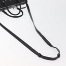 SAINT LAURENT Baby Duffel Hand Bag Leather 2way Black Silver Auth 178338-9