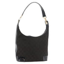 GUCCI GG Canvas Shoulder Bag Black Gold 001 4204 3444 Auth 178366A-1