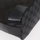 GUCCI GG Canvas Shoulder Bag Black Gold 001 4204 3444 Auth 178366A-16