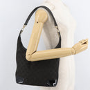 GUCCI GG Canvas Shoulder Bag Black Gold 001 4204 3444 Auth 178366A-23