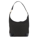 GUCCI GG Canvas Shoulder Bag Black Gold 001 4204 3444 Auth 178366A-2