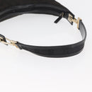 GUCCI GG Canvas Shoulder Bag Black Gold 001 4204 3444 Auth 178366A-7